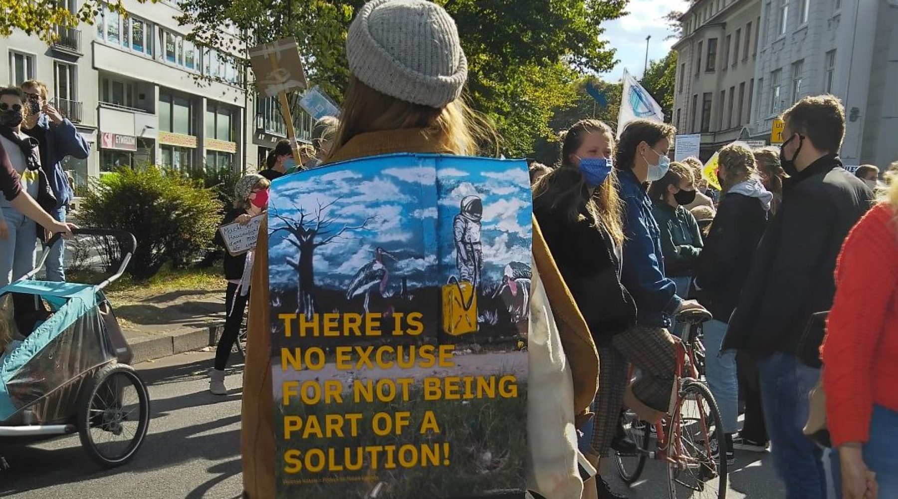 unterwegs beim Klimastreik